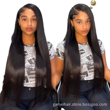 Straight Raw Peruvian Hair Transparent 360 Full Lace Wig Cheap Natural Virgin Human Hair Hd 360 Full Lace Wig For Black Women